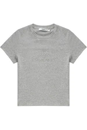 B+AB Cropped-Oberteil mit Kristallen