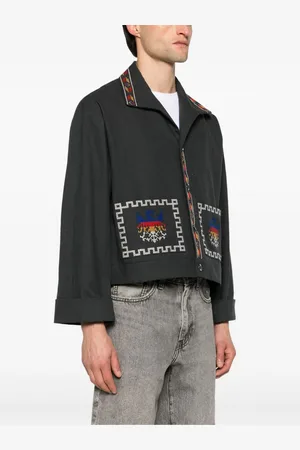 NEIGHBORHOOD Hemdjacke mit GT-Stickerei