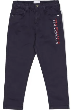 Trussardi Chino mit Logo-Stickerei