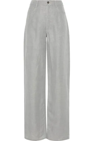 Loulou de Saison Melierte Peron Straight-Leg-Hose