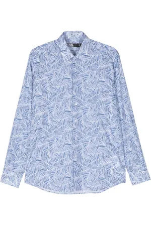 Karl Lagerfeld Hemd mit Blatt-Print