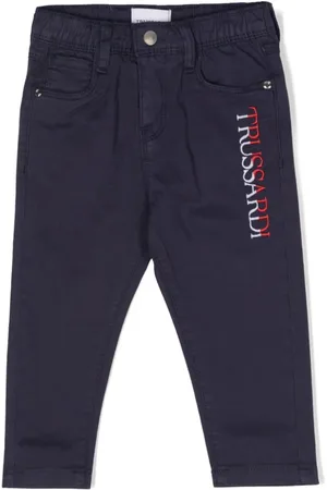Trussardi Chino mit Logo-Stickerei