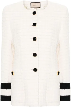 Gucci Tweed-Jacke ohne Kragen