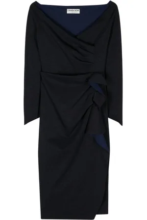 CHIARA BONI Gerafftes Silveria Lurex-Kleid