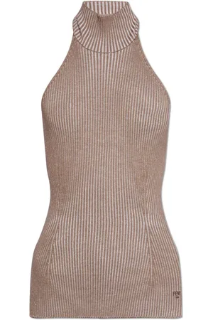 Fendi Geripptes Neckholder-Top