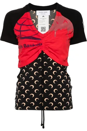 Marine Serre T-Shirt im Layering-Look