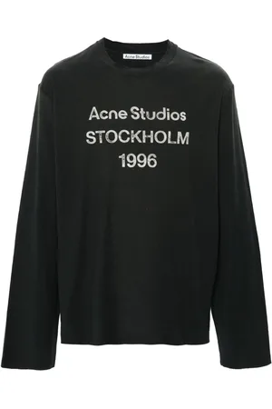 Acne Studios Distressed-T-Shirt mit Logo-Print