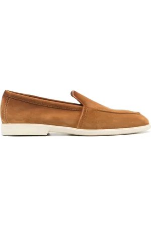 santoni Wildleder-Loafer mit mandelförmiger Kappe