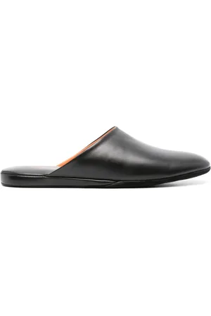 santoni Slipper aus glattem Leder