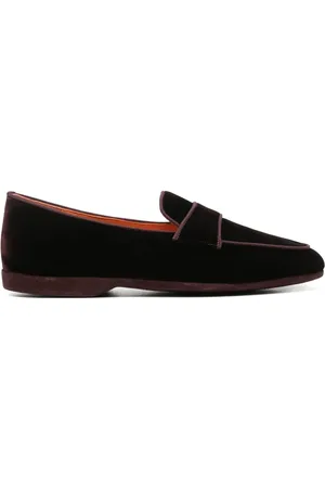 santoni Segelschuhe aus Samt