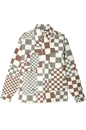 ERL Karierte Canvas-Hemdjacke