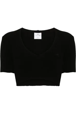 Courrèges Geripptes T-Shirt