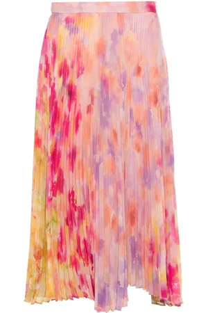 Twin-Set Faltenrock mit Blumen-Print