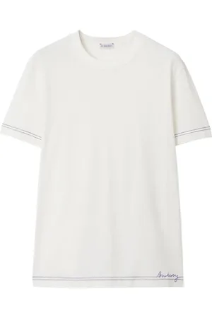 Burberry T-Shirt aus Bio-Baumwolle mit Logo-Stickerei