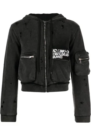 Natasha Zinko Cargotaschen-Hoodie mit Camp-Slogan