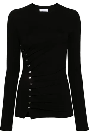 Paco rabanne Asymmetrisches T-Shirt mit Nieten