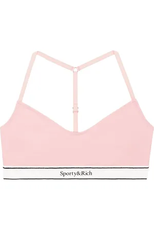 Sporty & Rich Serif Logo Sport-BH mit Racerback