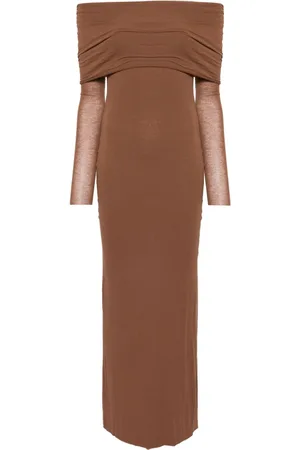MANURI Schulterfreies Kleid aus Feinstrick