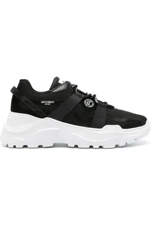 Roberto Cavalli Mesh-Sneakers mit dicker Sohle