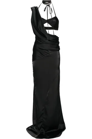 Atu Body Couture X Rue Ra asymmetrische Satinrobe