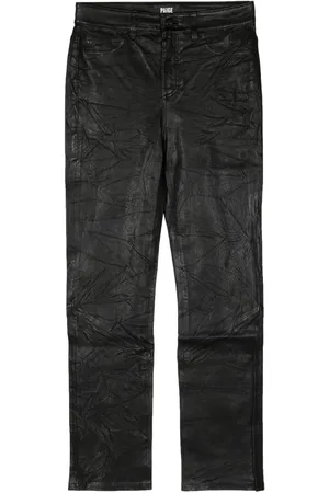 Paige Gerade Jeans mit Knitteroptik