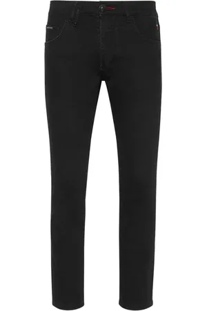 Philipp Plein Tief sitzende Lion Circus Skinny-Jeans