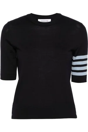 Thom Browne T-Shirt mit Streifenlogo