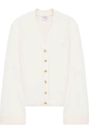 Courrèges Cardigan mit Logo-Applikation