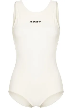 Jil Sander Badeanzug mit Logo-Print