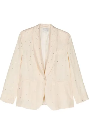 FORTE FORTE Einreihiger Blazer mit Strass
