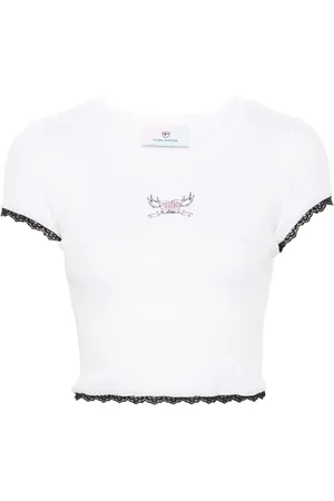 Chiara Ferragni Geripptes Punk Trägershirt mit Logo-Print