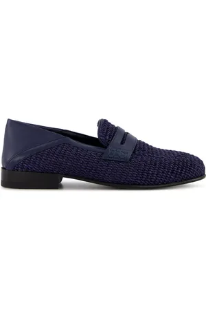 Manolo Blahnik Padstow Loafer aus gewebtem Bast