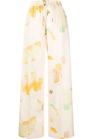 Acler Edmond Hose mit abstraktem Print