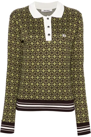 WALES BONNER Selassie Poloshirt mit Jacquardmuster