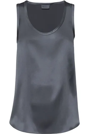 Brunello Cucinelli Ärmelloses Seidentop