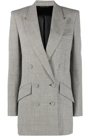 Givenchy Wollblazer mit Hahnentrittmuster