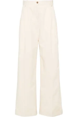 Maison Kitsuné Gerade Hose mit Logo-Stickerei
