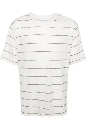 LARDINI Gestreiftes T-Shirt aus Feinstrick