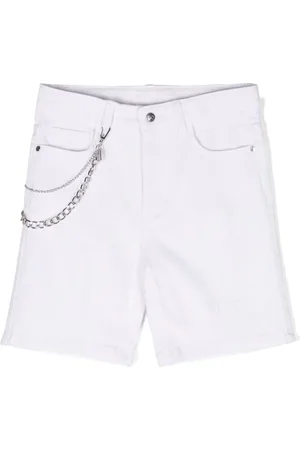 John Richmond Jeans-Shorts mit Kettendetail