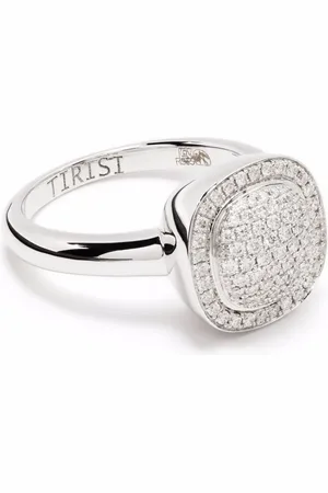 Tirisi 18kt Milano Weißgoldring mit Diamant