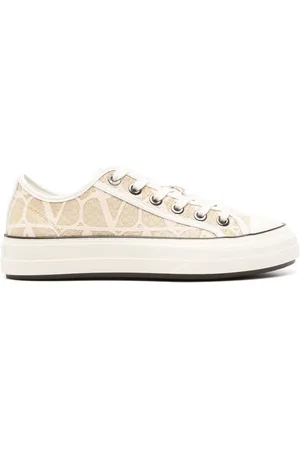 VALENTINO GARAVANI Toile Iconographe Sneakers aus Bast