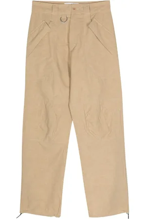 RANRA Gerade Hose mit Slub-Textur