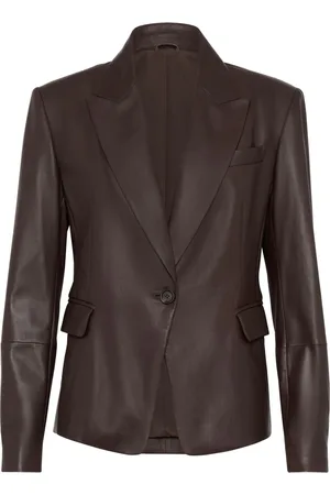 Brunello Cucinelli Verzierter Leder-Blazer