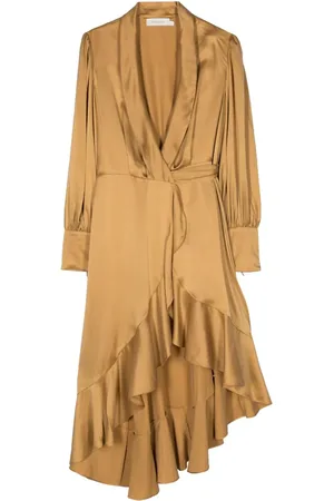 ZIMMERMANN Gewickeltes Midikleid aus Satin