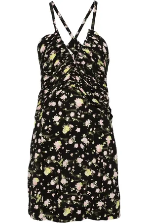 Zadig & Voltaire Gerafftes Minikleid mit Blumen-Print