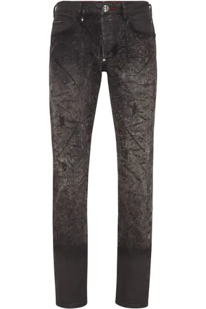 Philipp Plein Straight-Leg-Jeans mit Logo-Applikation