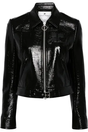 Courrèges Iconic zipped vinyl jacket