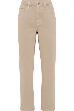 Brunello Cucinelli Halbhohe Cropped-Jeans