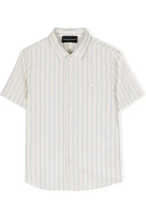 Emporio Armani Gestreiftes Hemd mit Logo-Stickerei