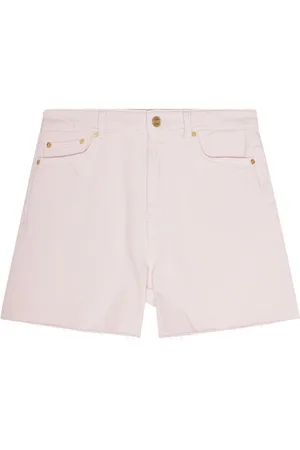 Ganni Ausgefranste Jeans-Shorts